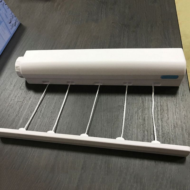 Aan de muur bevestigde 4/5 waslijnen intrekbare washanger binnen en buiten droogrek waslijn touw