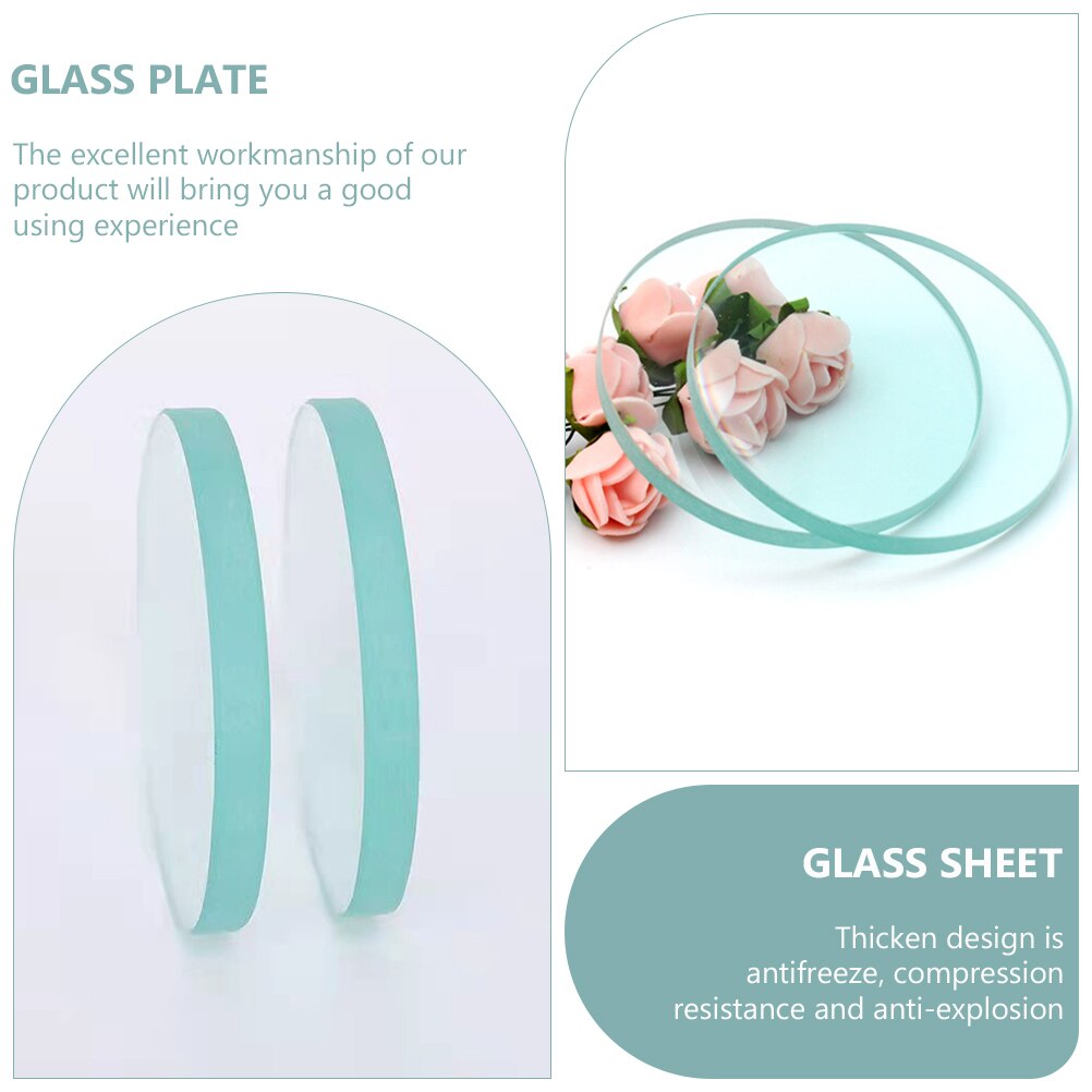 10pcs Water Meter Glass Sheet Transparent Glass Sheet Round Shaped Glass Sheets