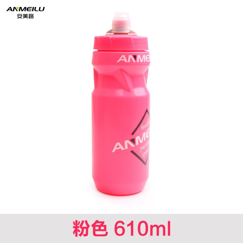 ANMEILU-botella de agua portátil para ciclismo, accesorios para deportes al aire libre, cantimplora, acampada, senderismo, Garrafa: Pink-610ML