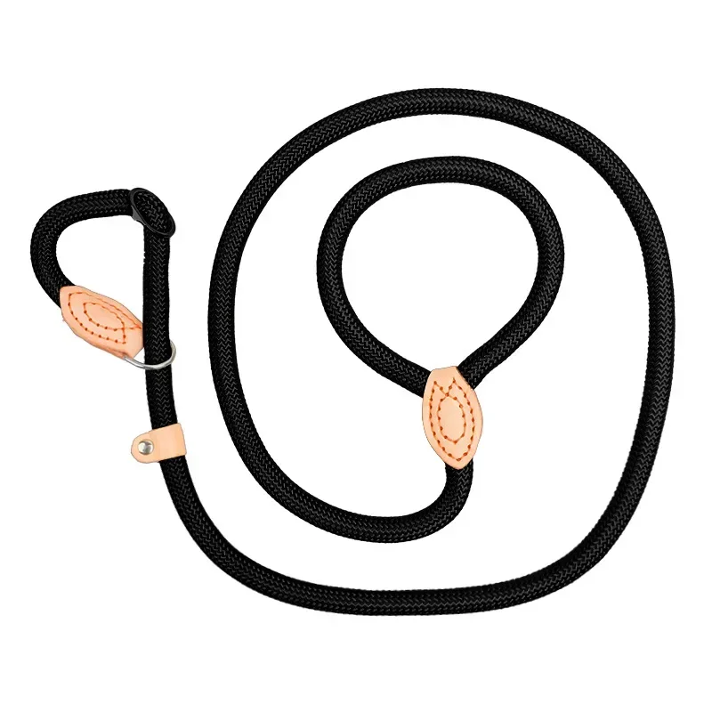 Correa para perro, cuerda antideslizante, correa de plomo, cuerda trenzada resistente, Collar de bucle ajustable, correas de entrenamiento para perros medianos y grandes, accesorios: XS / Blanco