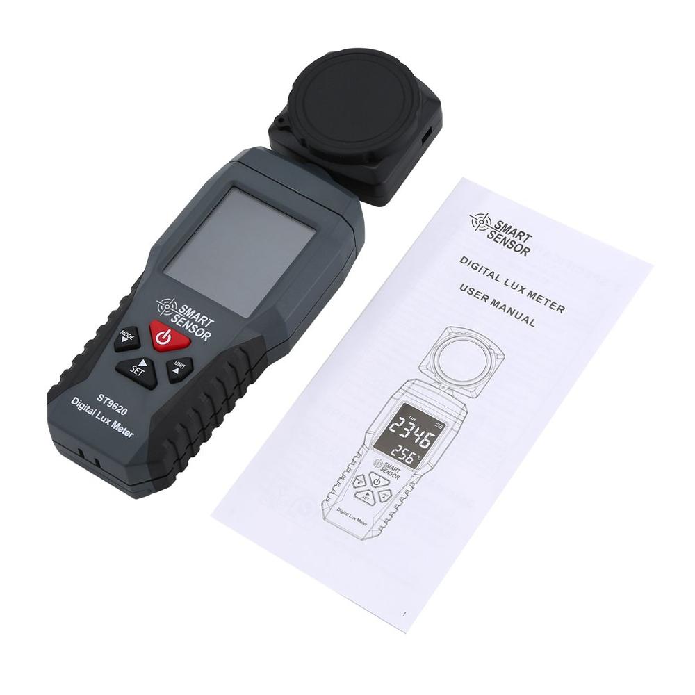 Digital Light Meter 3 Range Photometer Light Detector Spectrometer 1-200,000 High Low Alarm Luminometer ST9620