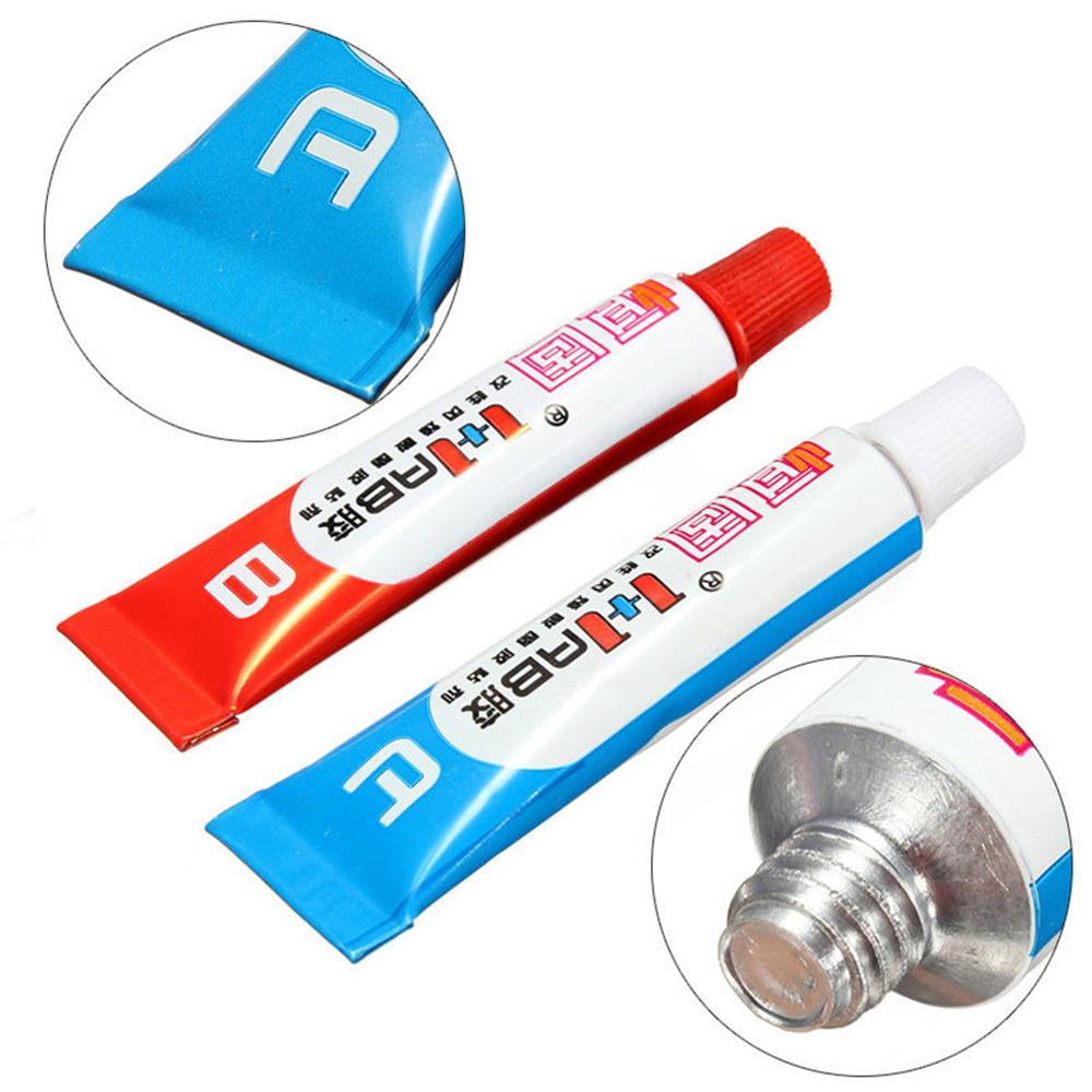 2Pcs AB Adhesive Cold Weld Plastic Metals Glass Rubber Super Strong Epoxy Clear Glue