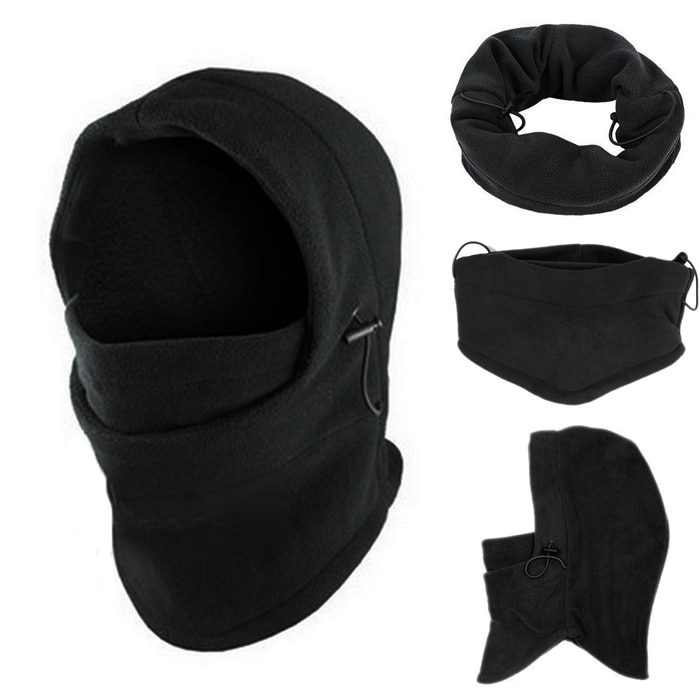 25# Winter Outdoor Riding Motorcycle Cycling Neck Gaiter Windproof Fleece Hood Face Scarf Thick Warm Snow Cap Бандана На Голову