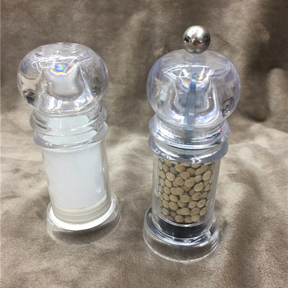 2 stk manuell salt krydder pepper krydder flaske mølle kvern krydder cruet krydder krukke beholder hjemme kjøkken verktøy