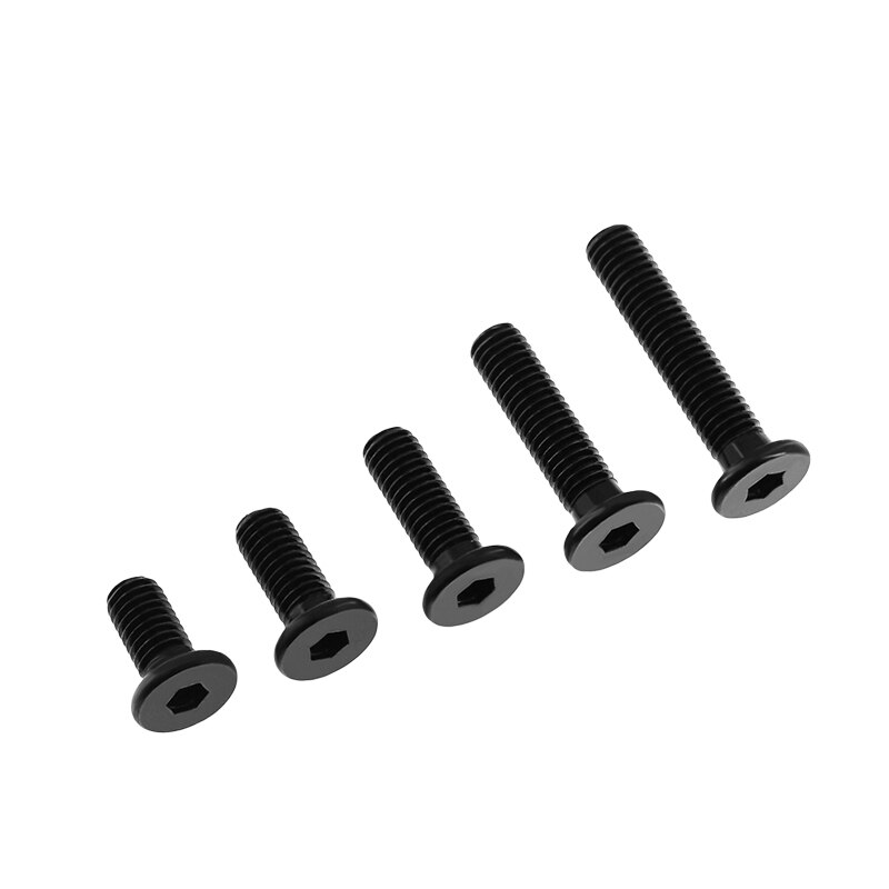 10 pièces/lot pièces d'imprimante 3D M5 vis à profil bas M5 * 8/10/12/15/20/25/30mm couleur noire M5 vis à profil bas