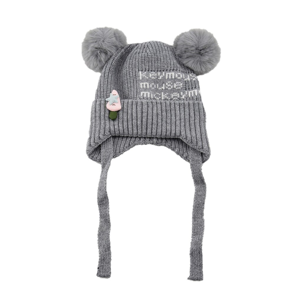 Søde børnehuer til drenge piger strikket uld børn smiley kasket baby hat pullover kasketter stil beanie