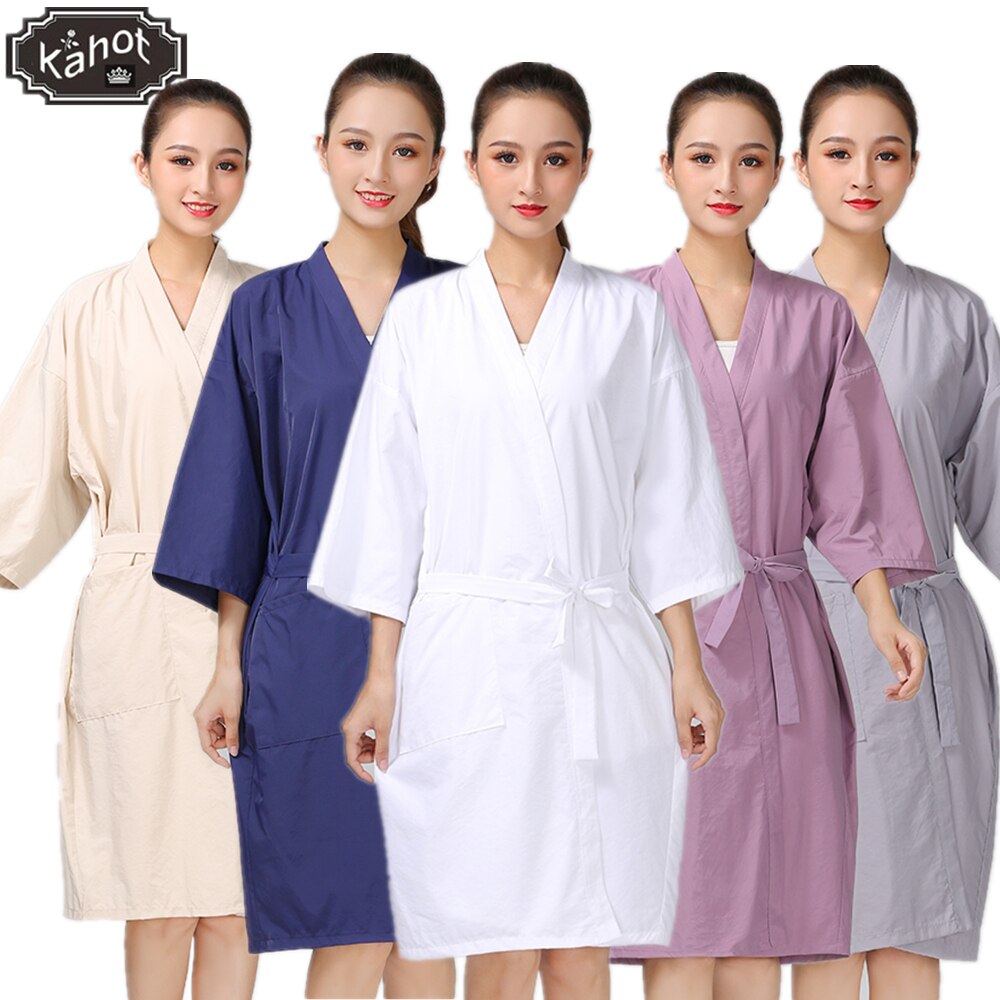 Bata de cliente de lujo para salón de belleza, bata para peluquería, estilo Kimono, capa de peluquería, SPA, Hotel, ropa para invitados