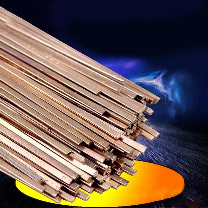 10Pcs Low Temperature Flat Soldering Rods For Welding Brazing Repair Copper Electrode 3x1.3x400mm