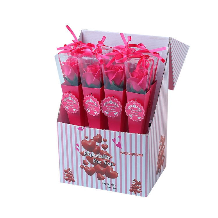 Flores de jabón de rosas, favores románticos de la boda, , de San Valentín, 12 Uds.