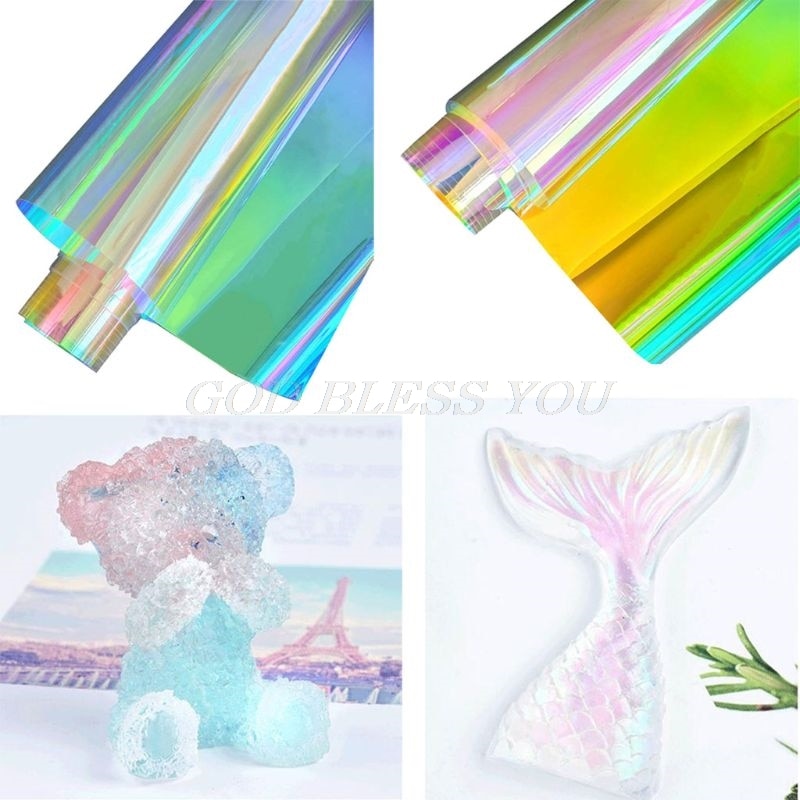 3.3ft Aurora AB Effect Reflective Mirror Paper DIY Epoxy Resin Mold Findings Jewelry Fillings Jewelry Making