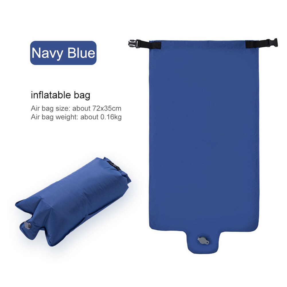 Portable Nylon TPU Inflatable Bag Air Bed Sleeping Bag Ultralight Waterproof Inflatable Bag Travel Camping Hiking Air Mattress: Burgundy