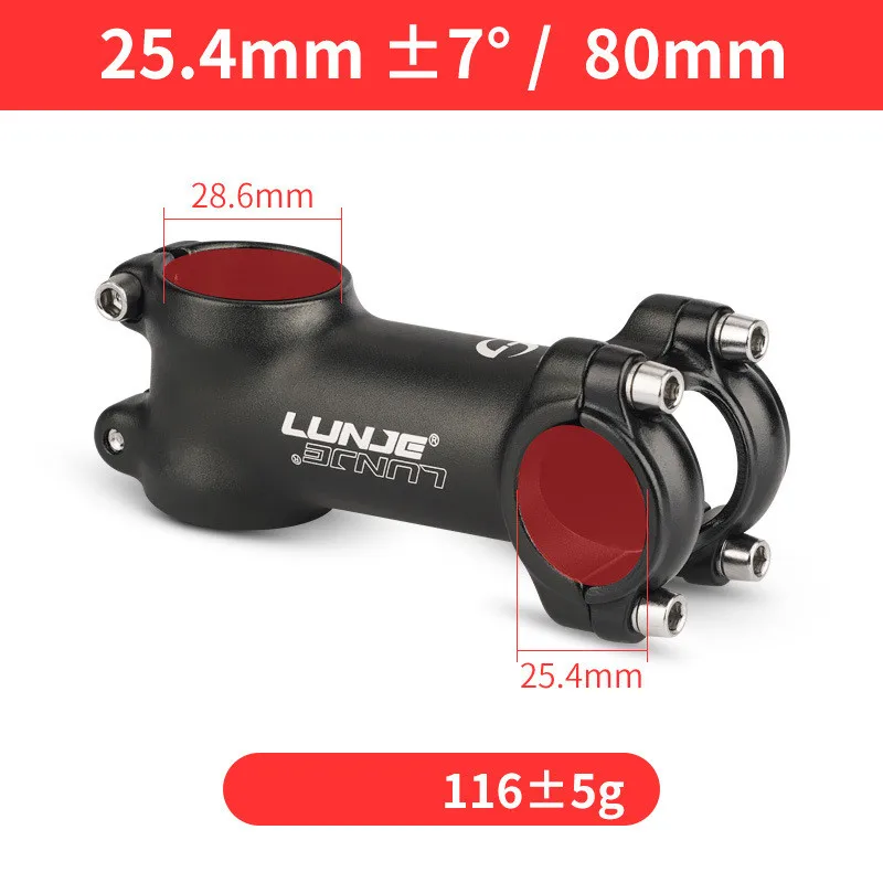 Ultrakevyt polkupyörän ohjainkannatin mtb maantiepyörän ohjainkannatin 25.4/31.8mm alumiininen maastopyörän ohjainkannatin ohjaustanko 7 astetta 60/70/80/90/100mm: Viininpunainen