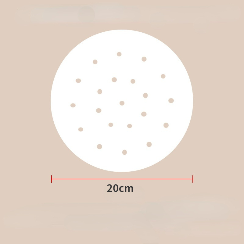 Papier de cuisson antiadhésif jetable pour friteuse à Air, 50 pièces, 18/19/20/21/22/23cm, ustensiles de cuisine: 50PCS-20cm-With Hole