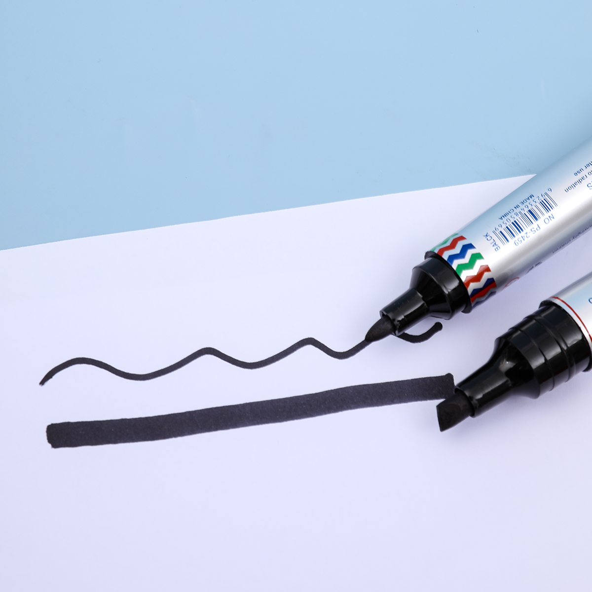 3pcs Waterproof Large Permanent Markers Dual Tips 2mm-6mm Wide Marker for Stone, Poster, Canvas, Glass, Wood, Ceramic