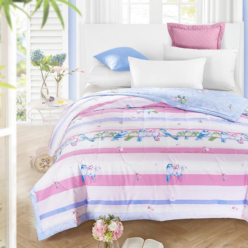 rainbow balloon cartoon children quilted bedspread throws queen full bed size bed linen