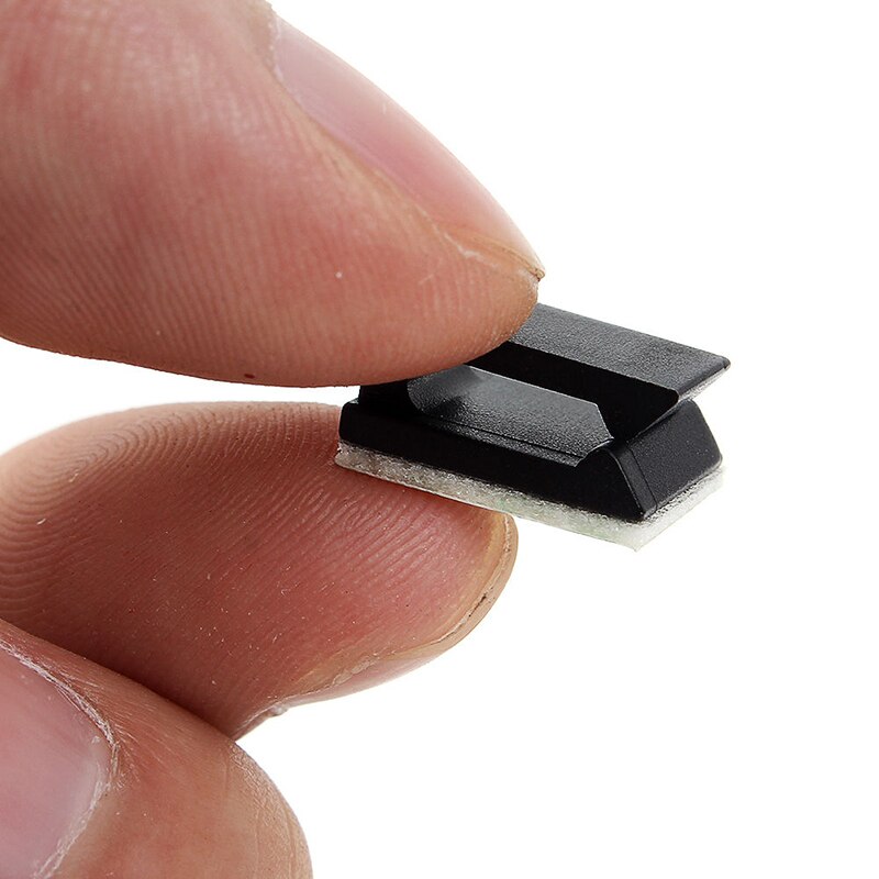 10 st bil självhäftande kabel sladdhållare trådklämma hanteringsklämmor 1.2 x 0.5cm