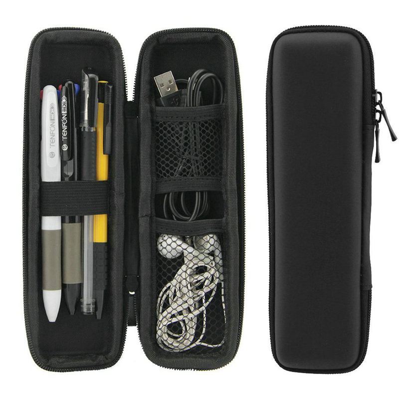 Black EVA Hard Shell Stylus Pen Pencil Case Holder Protective Carrying Box Bag Storage Container for Pen Ballpoint Pen Stylus