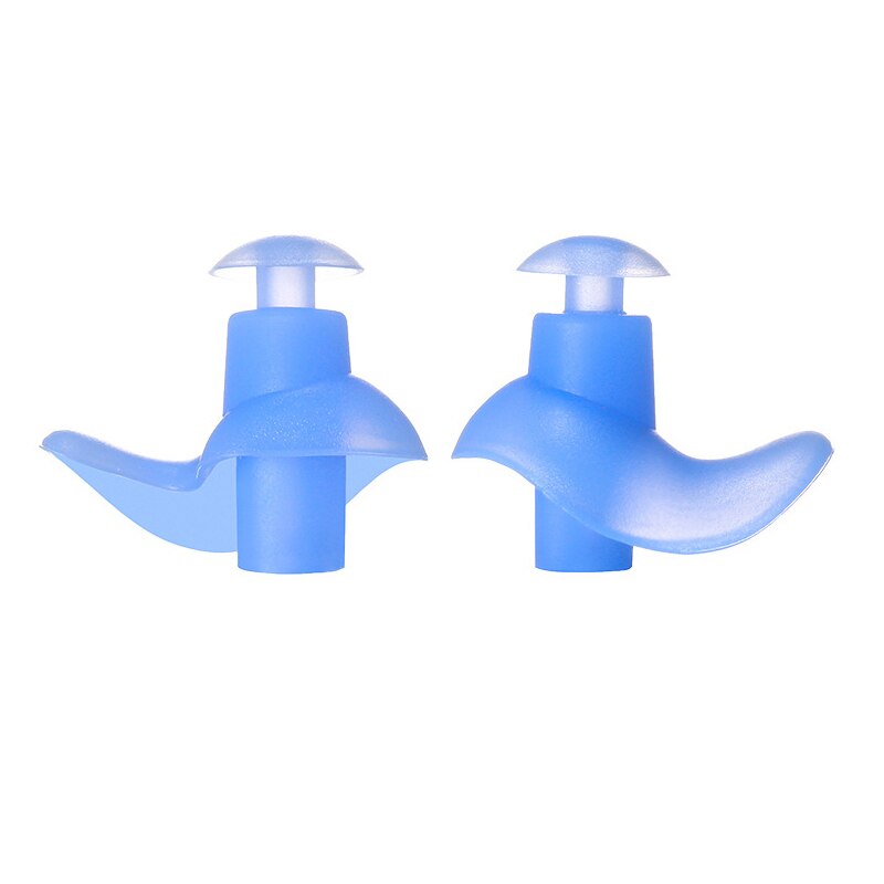 1 par de silicone à prova dwaterproof água natação tampões auriculares dormir protetor de ouvido redução ruído proteção estudo confortável: blue
