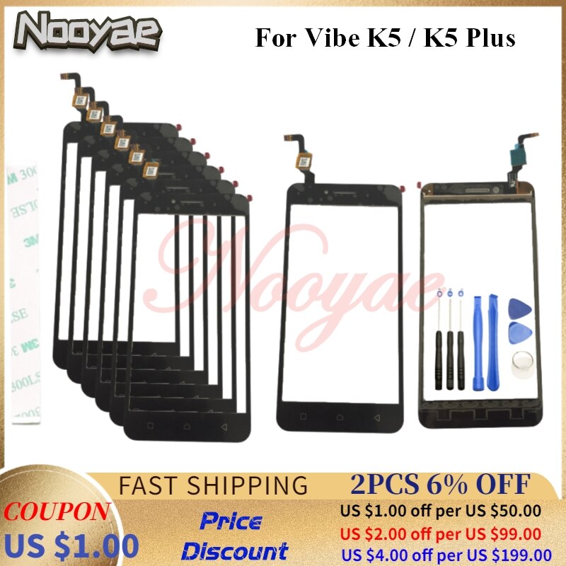 Para Lenovo Vibe K5 / K5 Plus A6020A46 A6020l36 a6020l37, Panel frontal con pantalla táctil, Sensor de cristal, pantalla digitalizadora de lente