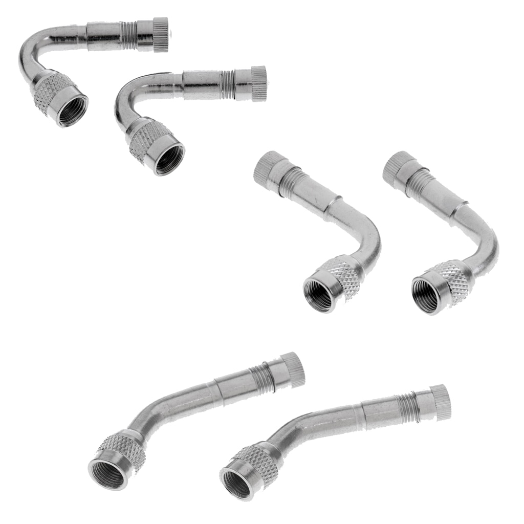 2 x Valve Stem Adapter 45, 90, 135 Degree Valve Extension Car Electrombile Tyre Valve Extender Bike Parts