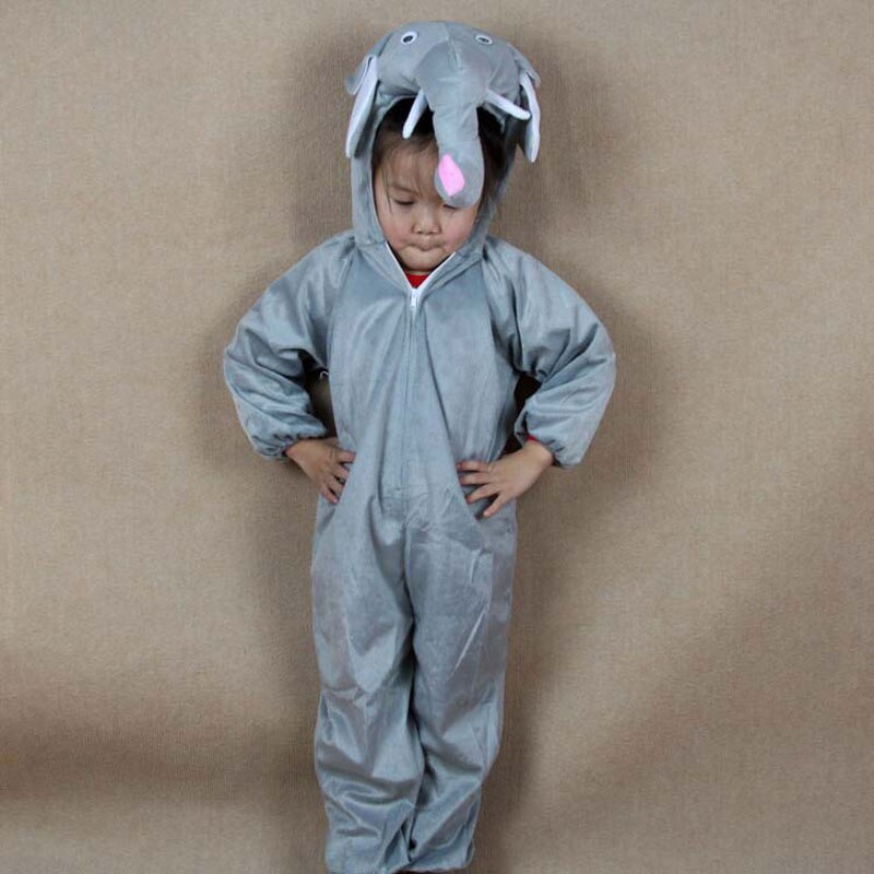Umorden børn børn piger drenge tegneserie dyr kostumer ydeevne jumpsuit elefant børns dag halloween kostume klud