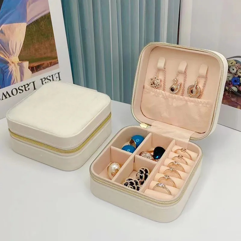 Caja de almacenamiento de joyería, caja de , adorno hecho a mano, embalaje, pendiente, collar, anillo, estuche organizador de joyería de China continental: Morado