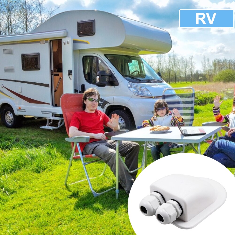 Caravan Solar Car Junction Box Plastic Roof Wire Entry Gland Box Solar Panel Cable Motorhome Junction Box RV Caravan Accessories