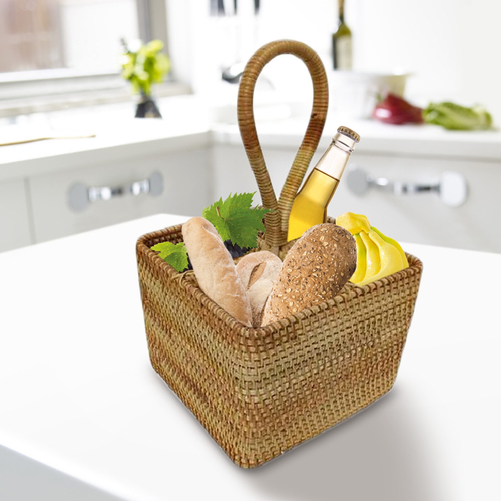Panier Avec Des Citrouilles | Vecteur Premium