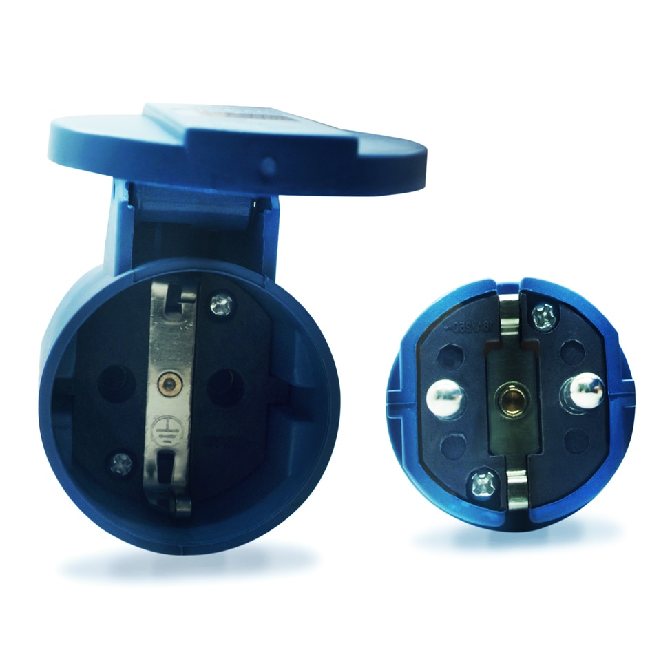 16A 2 Pin Waterproof Outlet Socket Male Female Electrical Connector Power Connecting Industrial Plug Socket