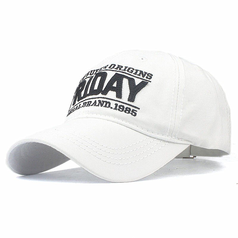 #40 Baseball Cap Brief Geborduurde Mannen Vrouwen Mode Verstelbare Hoeden Baseball Cap Tropenhelm Trucker Кепка Мужская: White 