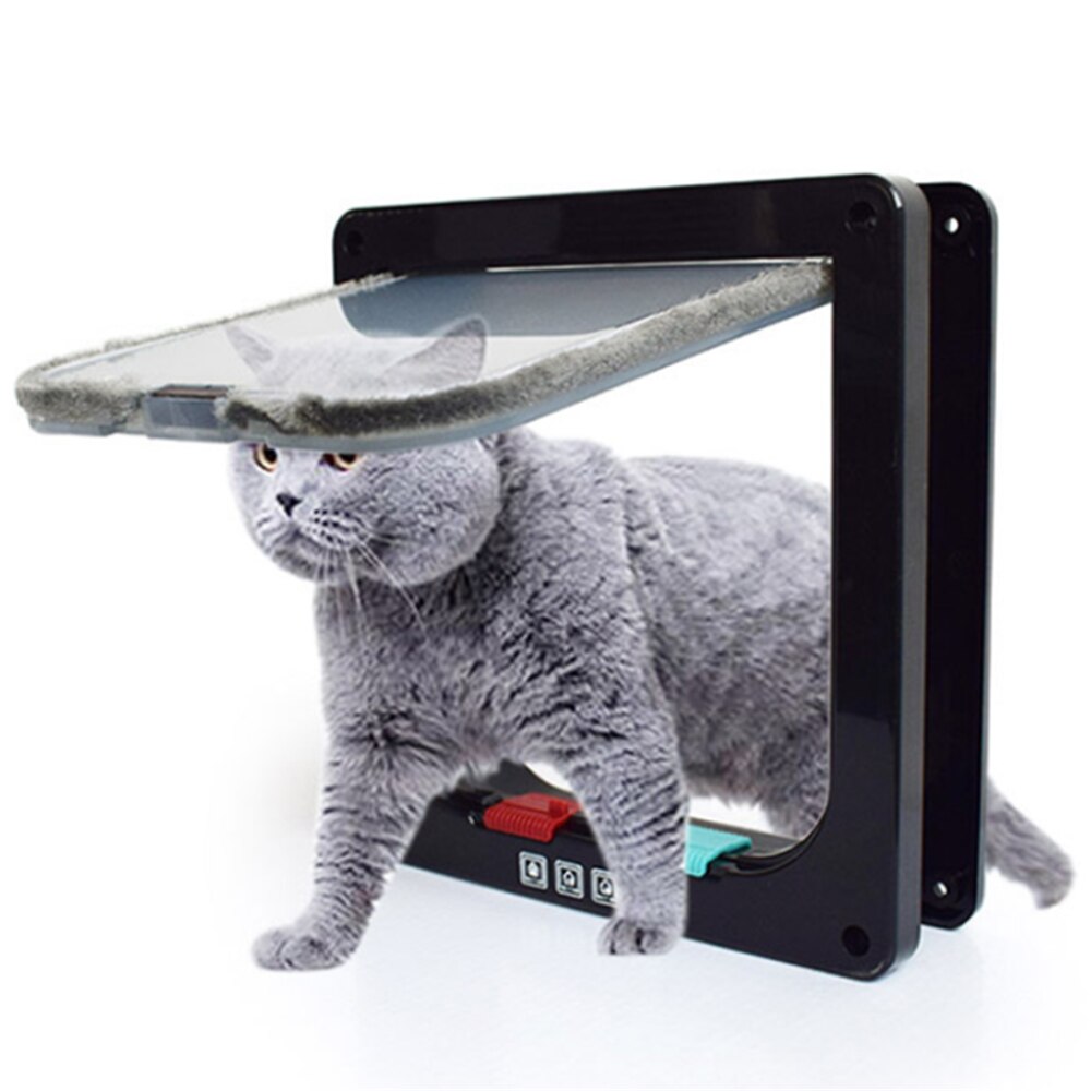Hond Kat Flap Deur Set Puppy Voer Vrij Kennel Kitten Security Intelligent Controle Gate Kleine Dier Tunnel Huisdier Accessoires