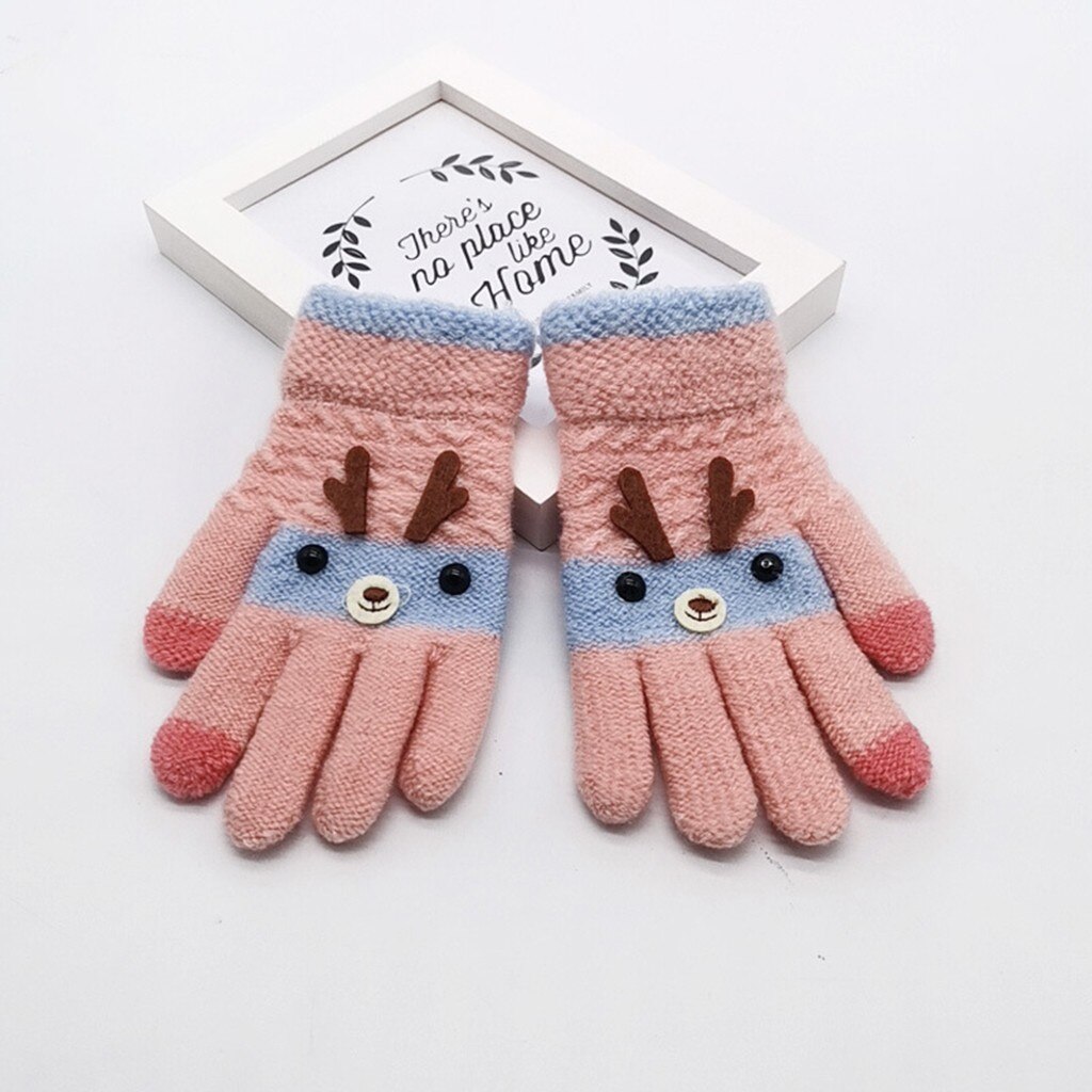 Winter freundlicher Finger warme gestrickte handschuhe mädchen Plus samt gestrickte handschuhe für freundlicher Fäustlinge Handschuhe obst