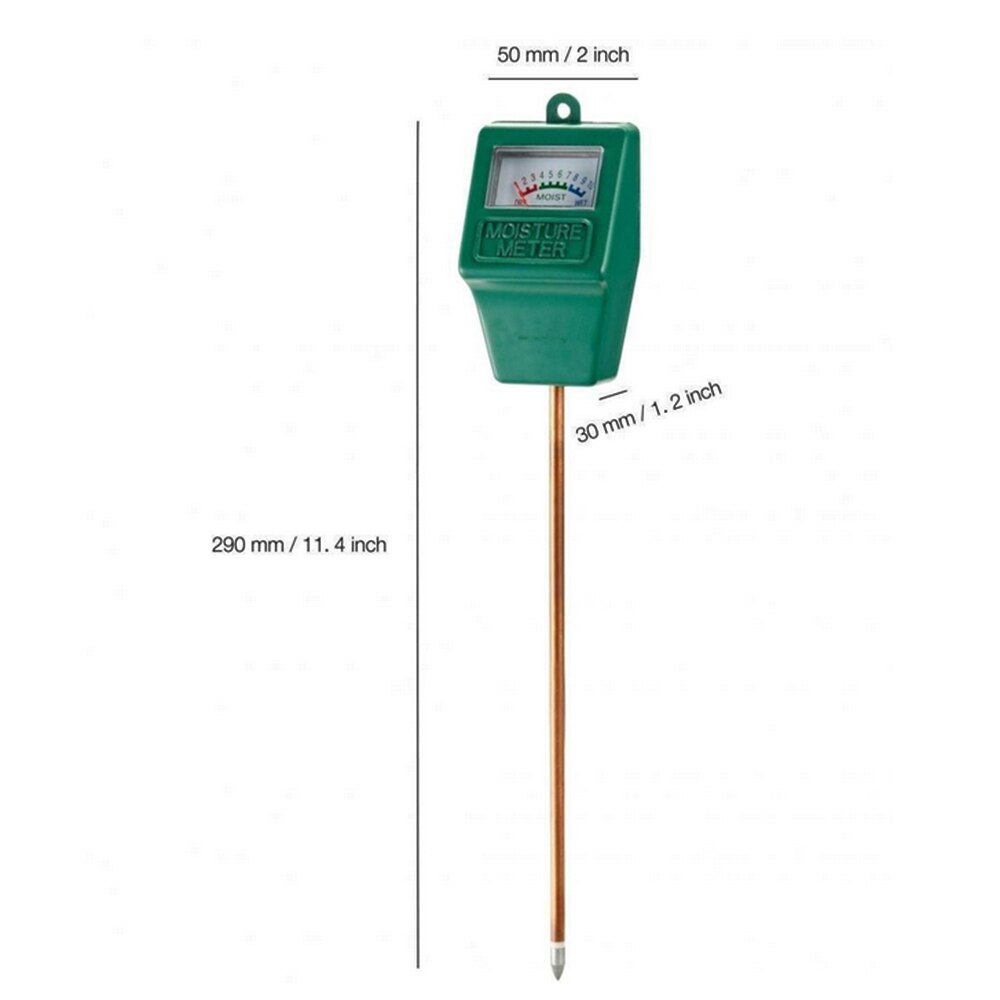 Medidor de humedad del suelo aguja única Cabeza Cuadrada planta medidor de humedad plantación higrómetro de humedad Sensor tierra Kit de prueba medidor de agua