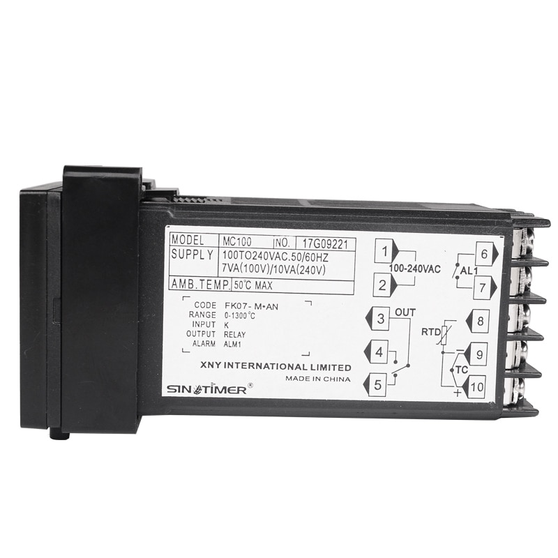 K Thermocouple PT100 Universal Input Digital PID Temperature Controller Regulator Relay Output for Heating or Cooling with Alarm