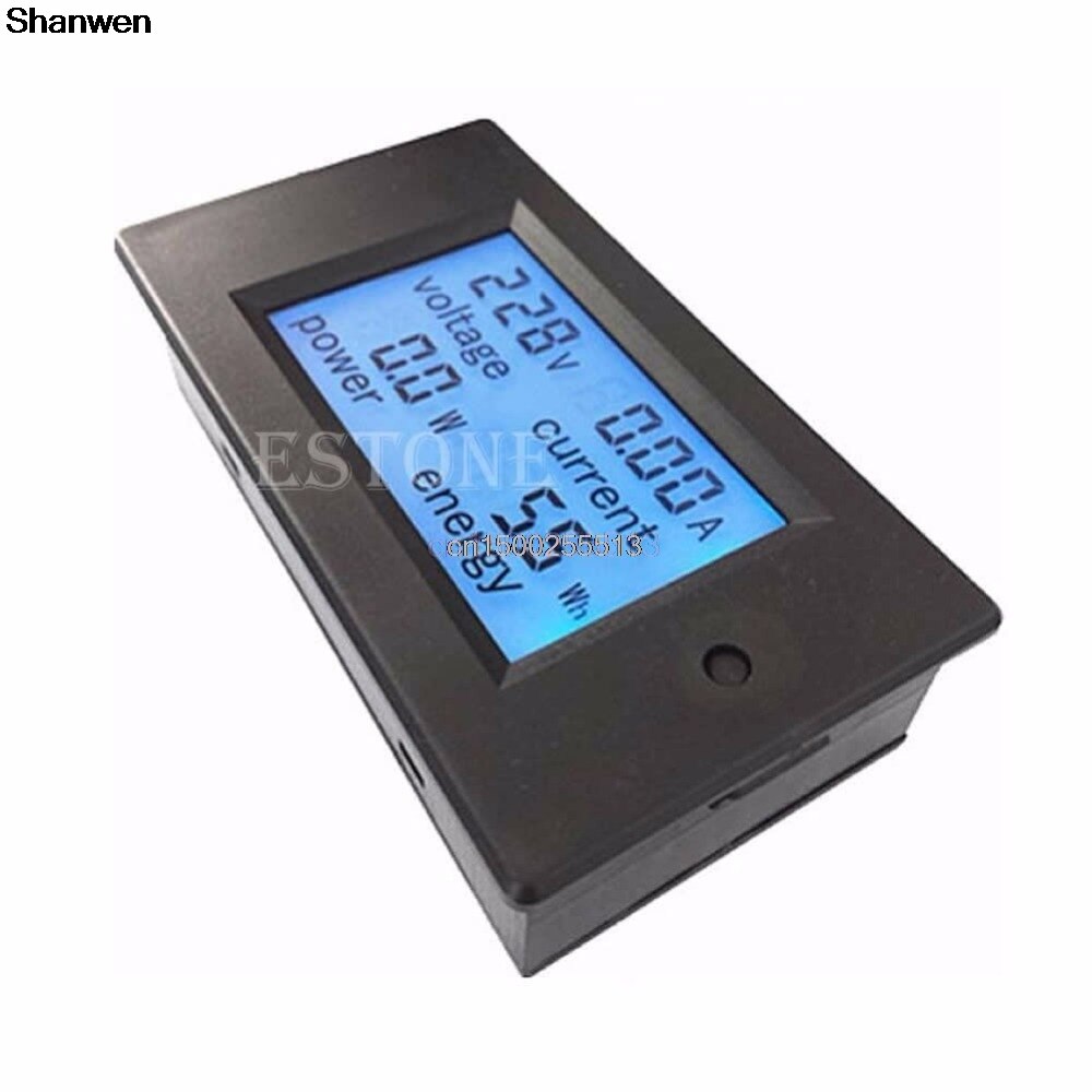 LCD Digital Volt Watt Power Meter Ammeter Voltmeter AC 80-260V 20A
