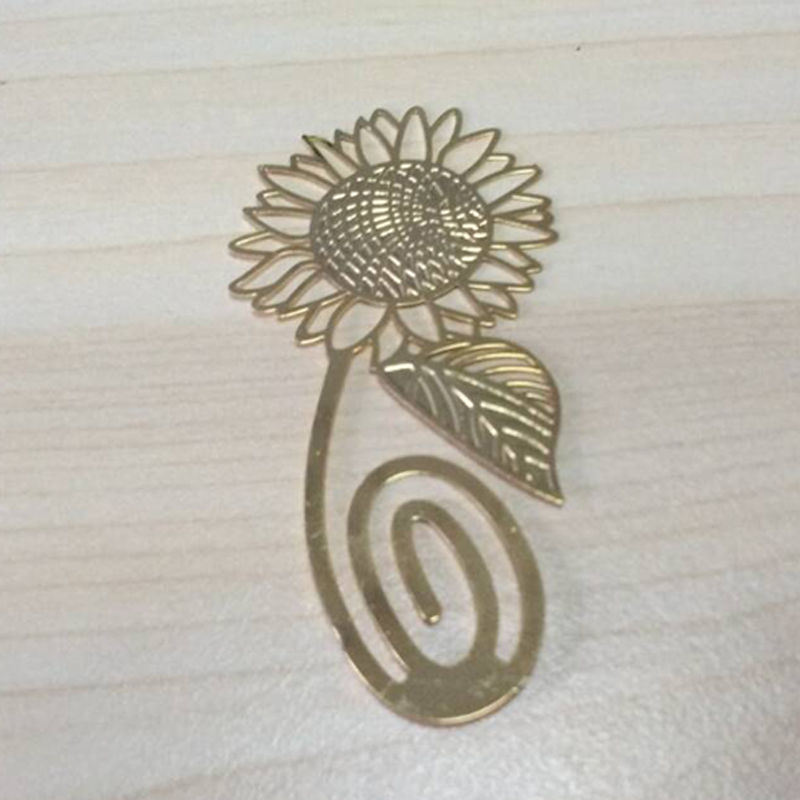 1x Buch Magazin Etikett markieren Kind Lesen Lesezeichen Metall Clip Kreative Metall: Sonnenblume
