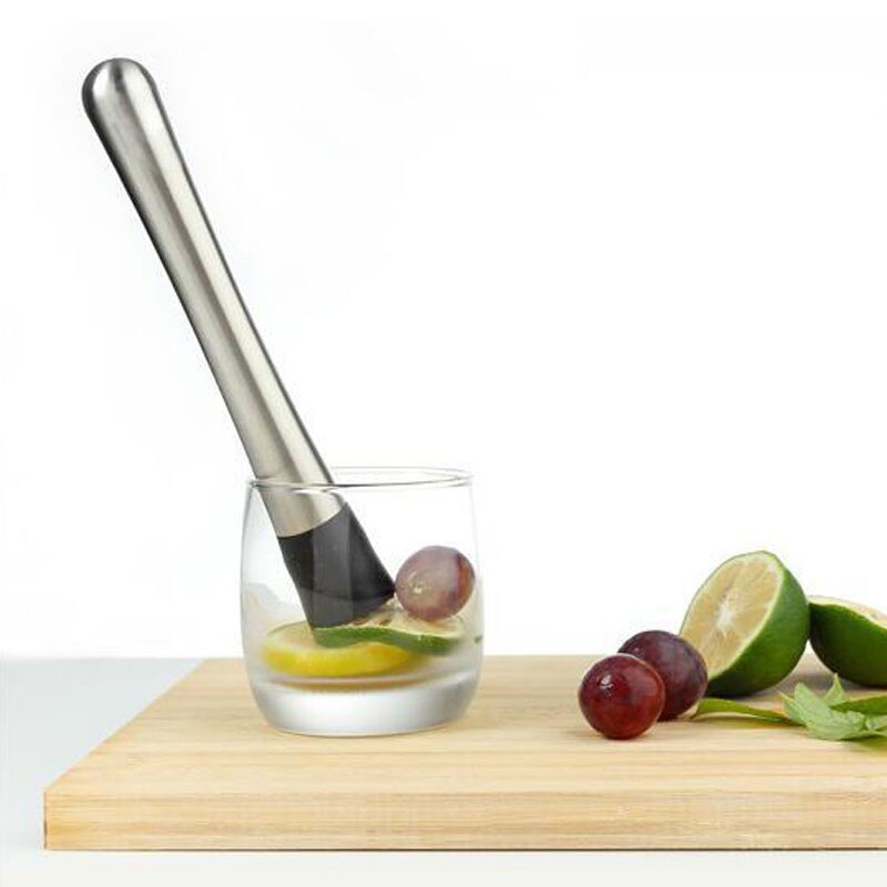Stainless Steel Handle Swizzle Stick Ice Cream Popsicle Lemon Cocktail Bar Crushed Ice Hammer For Party Bar Tool