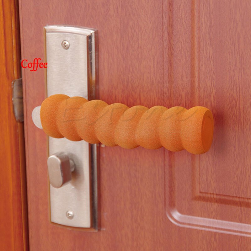 Tür Knopf Abdeckungen Weiche Schaum Tür Griff Knopf Startseite Schutz Statische-freies Baby Sicherheit Schutz Elastische Staub Abdeckungen Hause liefert: Kaffee