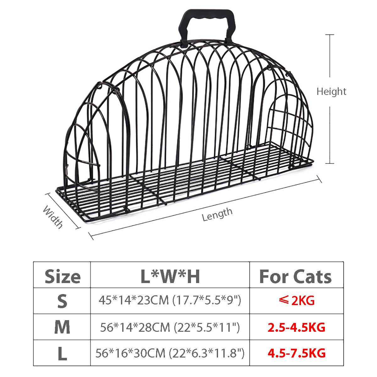 Pet Cat Bathing Cage Small Dog Cage Durable Protect Anti-Grab Double Doors Cats Cage For Injecting Nail Trimming