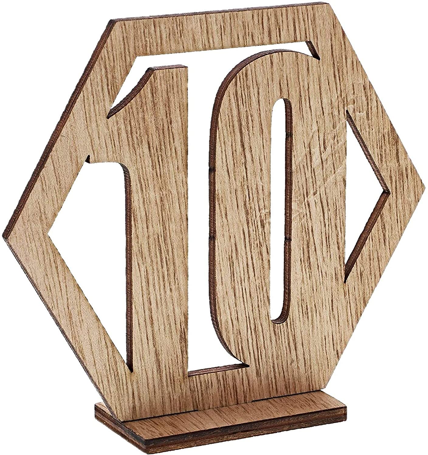 1-30 Numbers Wood Signs Wedding Hexagon Table Number Wooden Table Numbers Rustic Wedding Engagement Seat Numbers Sign