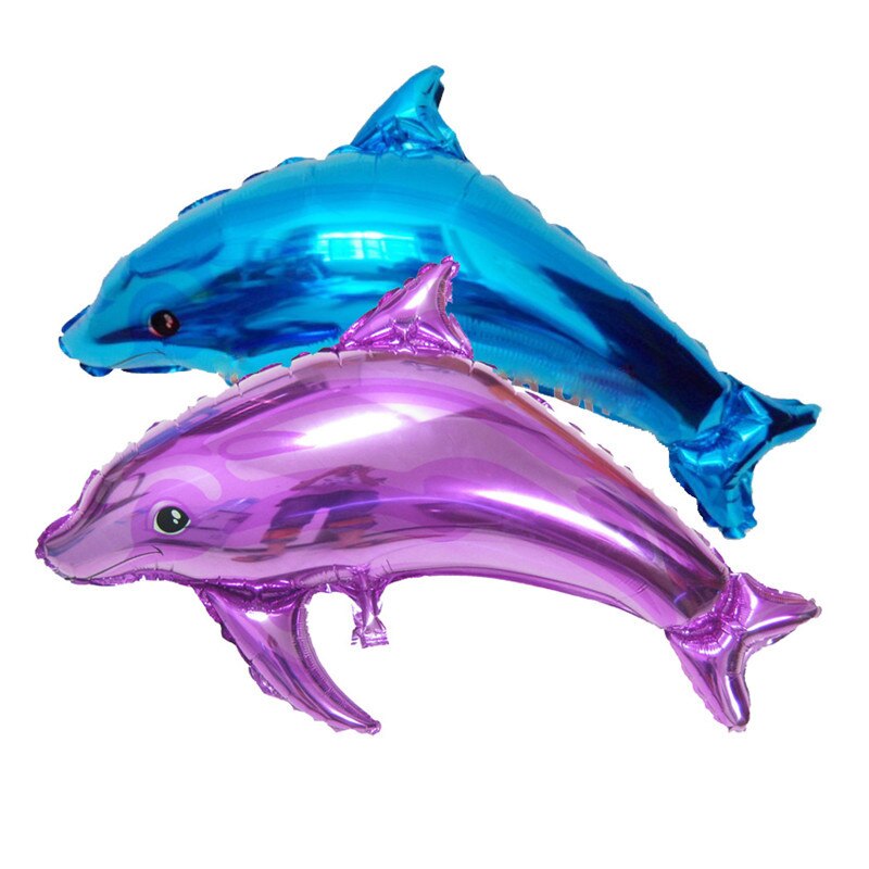 Oceaan Dier Thema Kinderen Verjaardagsfeestje Aluminium Folie Ballon Cartoon Onderwaterwereld Ballon Dolfijn Haai Octopus