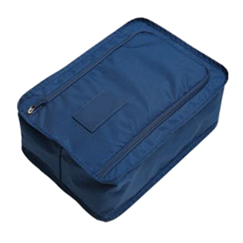 Travel Portable Waterproof Shoes Bag Organizer Storage Pouch Pocket Packing Cubes Handle Nylon Zipper Bag Accessories: dark blue