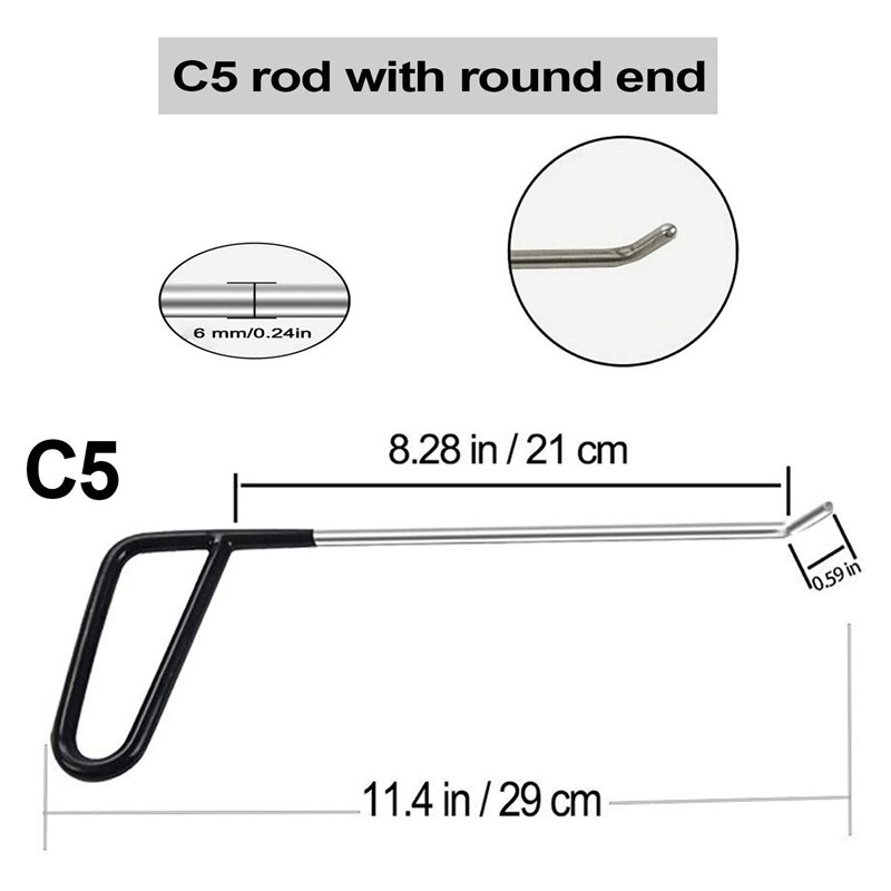 SHGO outils de tiges chaudes Kit de réparation de grêle extracteur de débosselage sans peinture ensembles de portes de voiture outils à main de réparation (4 pièces)