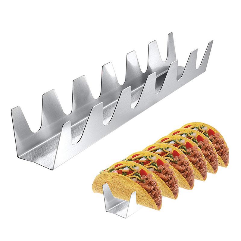 Soporte para tacos de acero inoxidable, soporte y práctico para horno, lavavajillas, restaurante, accesorios de cocina, herramientas: Default Title