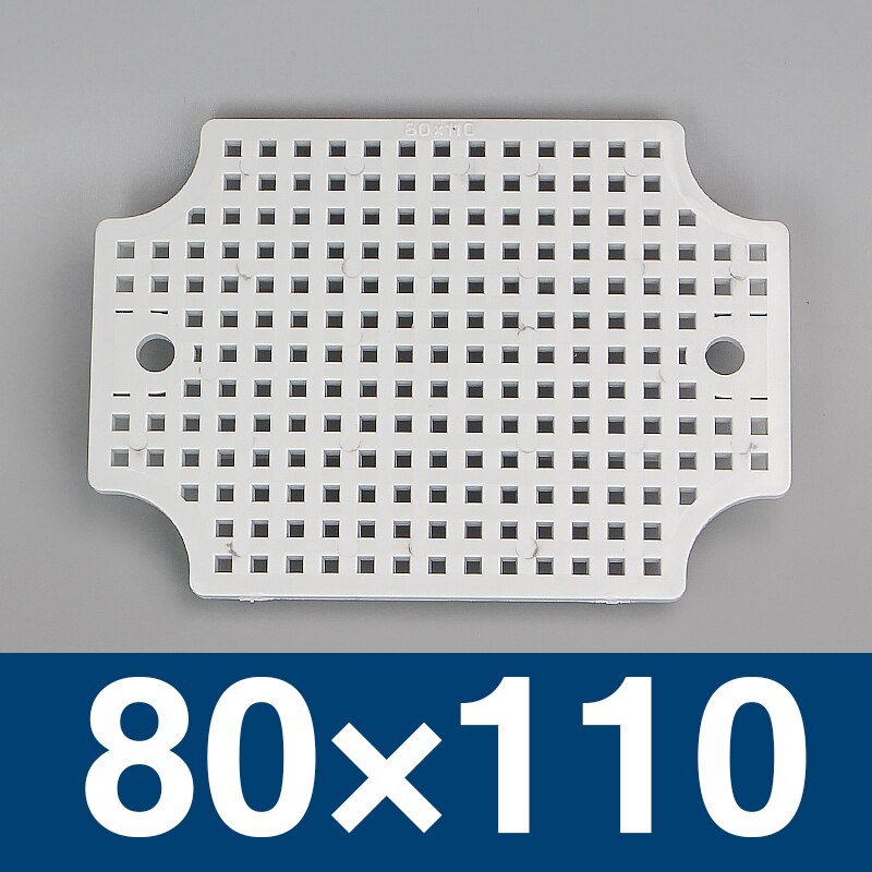 Outdoor Waterproof Junction Box Base Plate ABS Monitoring Waterproof Box Fixed Base Plate IP67 honeycomb mounting base plate: 110x80