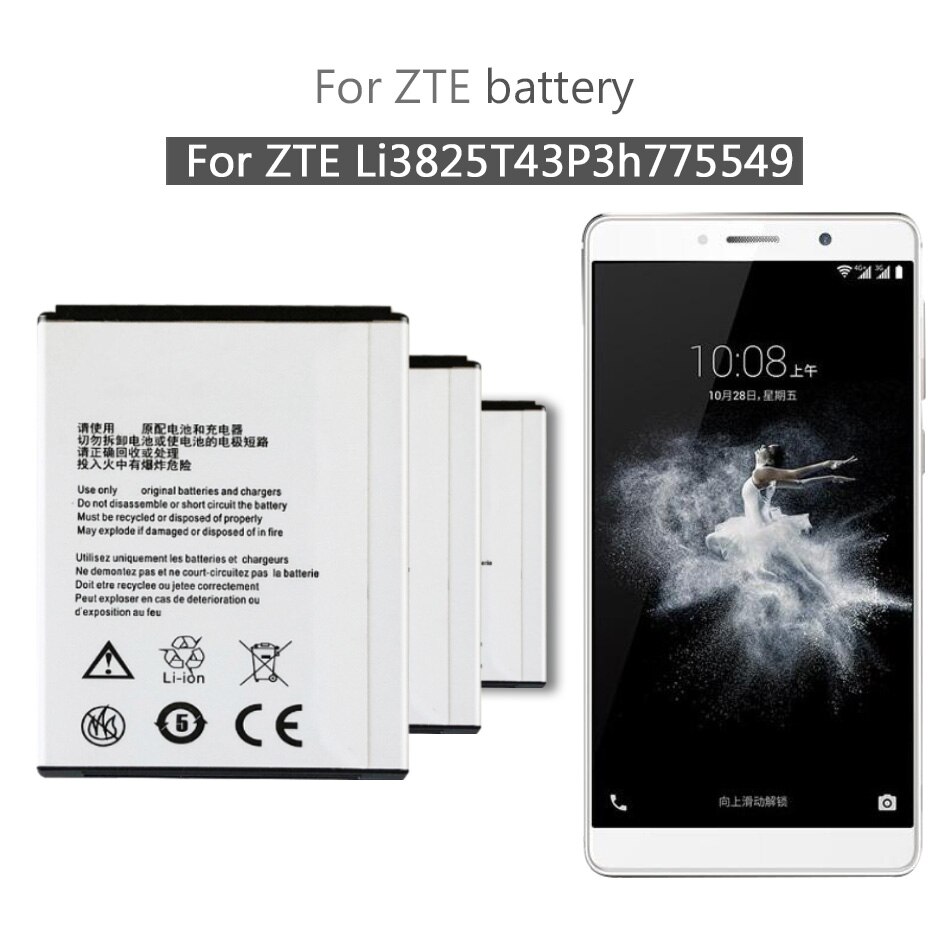Li3825T43p3h775549-batería nueva para ZTE Grand X Quad, V987, U935, V967s, herramienta libre de batería de