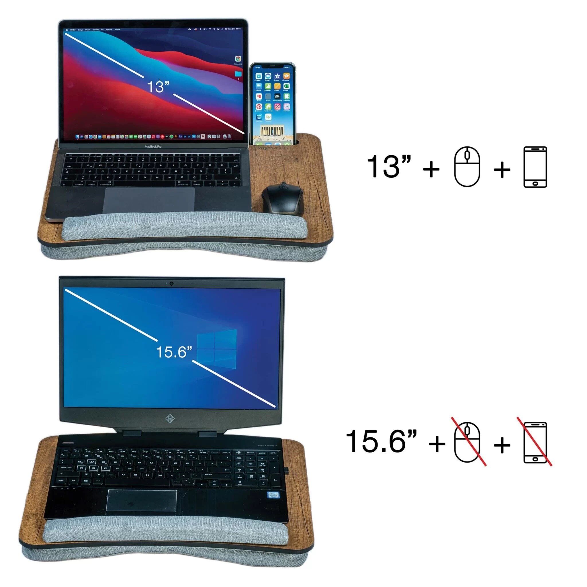 Support de coussin pour ordinateur Portable, moderne, en bois, Lapdesk, PC, tablette, téléphone, dessin, Table de lecture