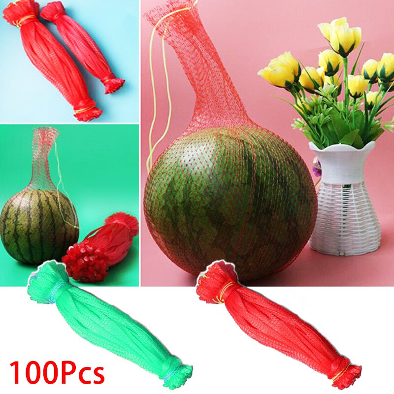 100Pcs Plastic Nylon Mesh Net Bags for Vegetable Fruit Egg Toys Food Storage Packaging Organizer Gardening Network