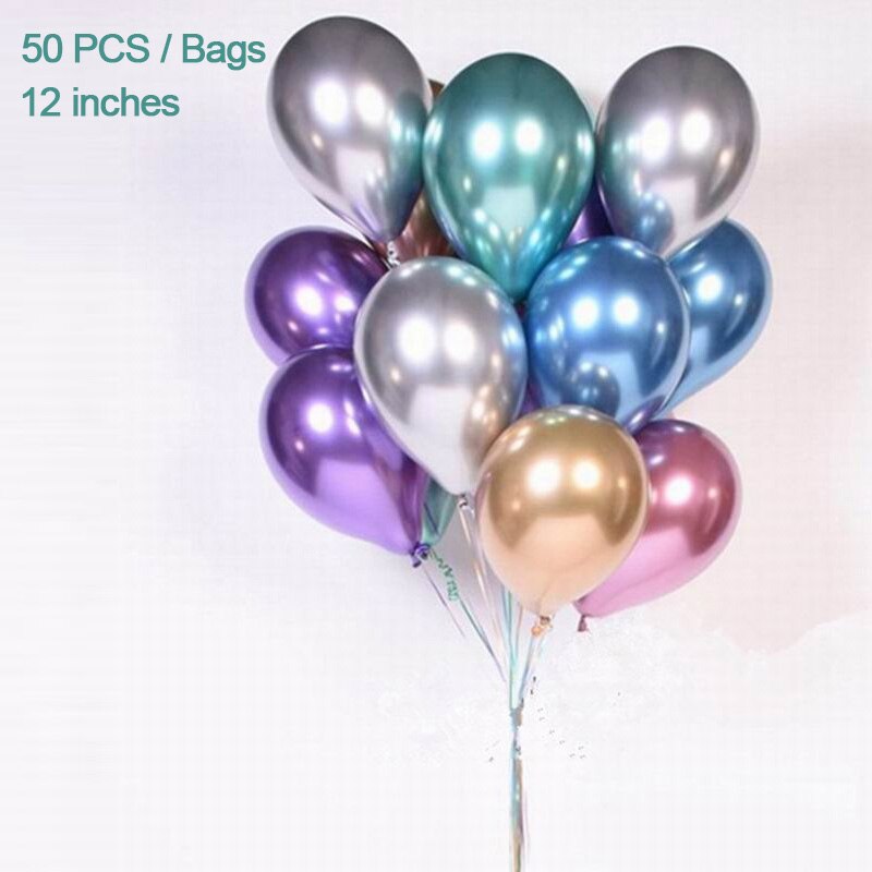 50 st metall latex ballong kostym födelsedagsfest förslag bröllop festival dekoration spel belöning 12 tum: Färgblandning
