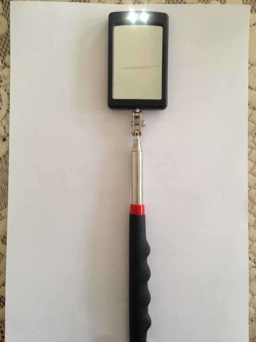 Adjustable Vehicle Bottom LED Telescopic Inspection Mirror Amplification Detection Mirror LED Emergency Lamp Outdoor Lights